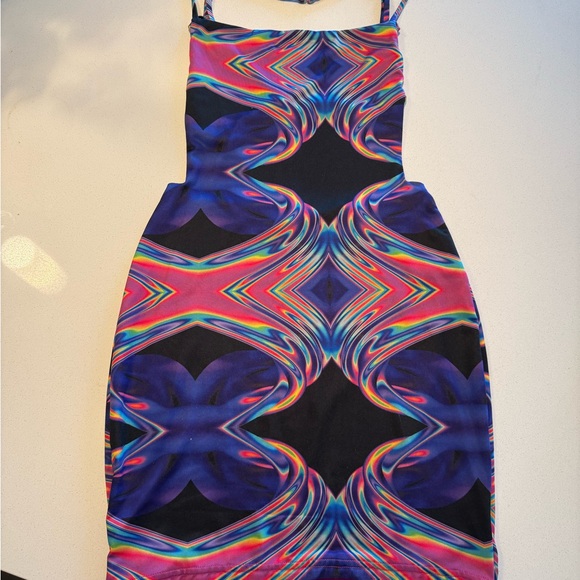 Electric mini dress* rave dress - Picture 2 of 7